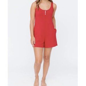 Smash + Tess Women's The Shorty Romper Burnt Orange Small